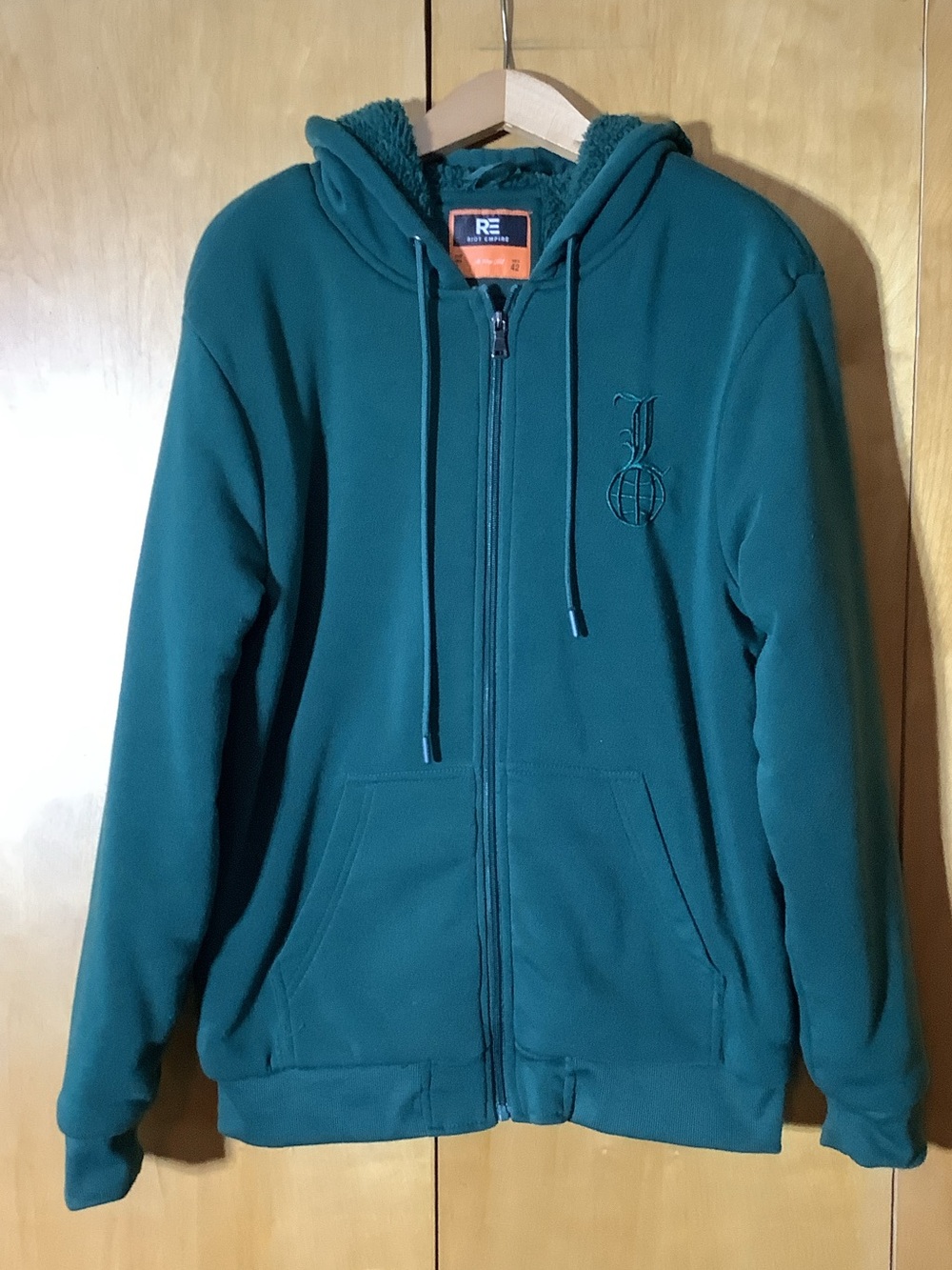Riot Empire dark green Limitless full zip hoodie, size large